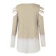 thumbnail image 5 of Puntoco Blusa de manga corta con cuello en V a la moda para mujer con cremallera y estampado navideño Puntoco Puntoco-5721, 5 of 5