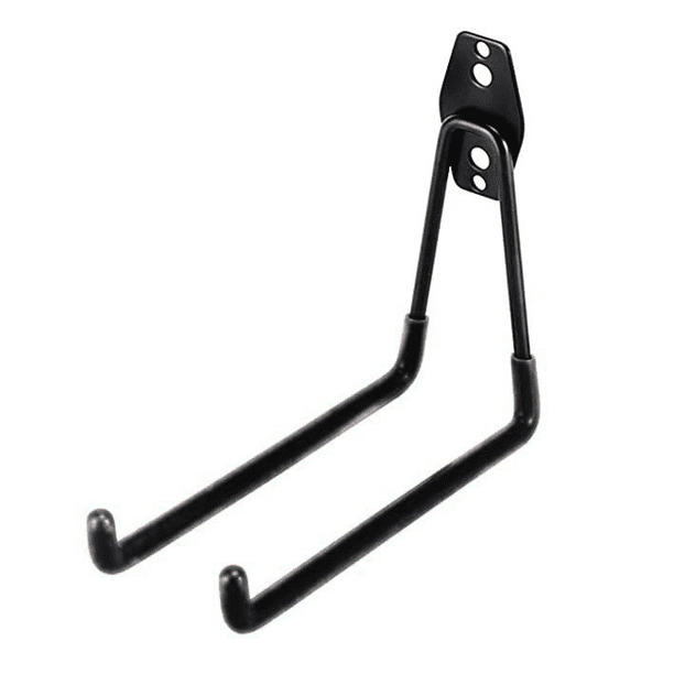 Percha de pared para almacenamiento con 2 soportes para cables de extensión, ganchos para escaleras, esquís, deportes, herramientas de jardín y organizador de mangueras
