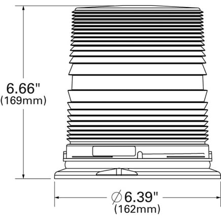 Grote 78061 High Profile Class II LED Beacon - White