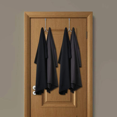 thumbnail image 3 of Juego de 2 ganchos dobles para colgar sobre la puerta, organizador de doble gancho de metal plateado para colgar abrigos, sombreros, batas y toallas brillar Electrónica, 3 of 5