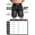 thumbnail image 3 of GINGTTO Men's Baggy Loose Fit Elastic Waist 7" Denim Shorts, 3 of 8