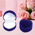 thumbnail image 4 of AYktou 2 Inch Flocking Ring Boxes, Heart-Shaped Flip Lid Gift Box Valentine's Day Portable Gift Box Mother's Day Gift Packaging Storage Box, Blue, 4 of 6
