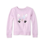 The Children's Place Girls 4-16 Shakey Unicorn Graphic Long Sleeve Sweater