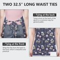 thumbnail image 6 of Pioneer Flower Floral Print Pattern Apron for Women and Men, Cotton Linen Waterproof with Pockets, Adjustable, 33x27 Inch for Kitchen, Gardening, BBQ, Salon, 6 of 6