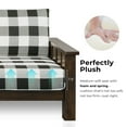 thumbnail image 4 of Furniture of America Mell Rustic Solid Wood Plaid Pattern Cushion Loveseat, Dark Walnut, 4 of 12