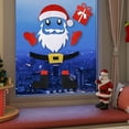 thumbnail image 2 of putnchl Christmas Window Stickers Decorative Shop Window Wall Decals Santa Elk Fabric Patches Christmas Party Supplies, 2 of 3
