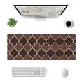 thumbnail image 3 of Disketp Gaming Mouse Pad Brown Gold Grid Pattern Large Mouse Mat Long Extended Desk Pad Non-Slip Rubber Mice Pads Stitched Edges Thin Pad (11.8x31.5 Inch), 3 of 9