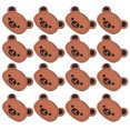 thumbnail image 2 of Miangastore 100pcs Embossed Bear Head PU Label Tags DIY Sewing Embellishment Clothing Label, 2 of 8