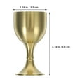 thumbnail image 6 of EXHUMKY 4Pcs Solid Copper Chalice Cups Golden Vintage Decorative Goblets, 6 of 8