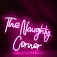 thumbnail image 2 of Cartel LED de neón QiaoFei «The Naughty Corner», rosa, 42 x 30 cm, USB, 2 of 8