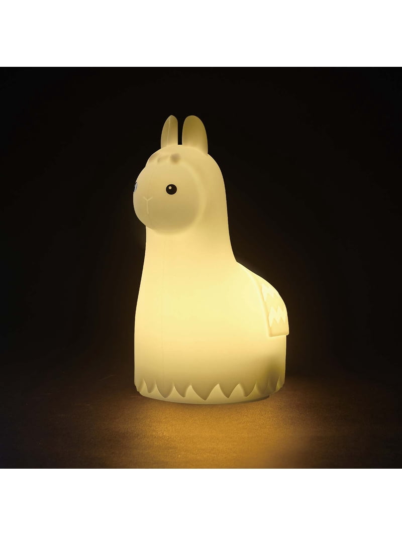 Globe Electric Brontosaurus Silicone Night Light – Color-Changing LED Rechargeable Tap Light, White, For Bedroom, Kids Room & Home Decor