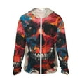 thumbnail image 2 of Lsque Abstract Colorful Skull Art UPF 50+ Lightweight Sun Protection Men's Women's Long Sleeve Shirt, Hoodie Performance -3X-Large, 2 of 9