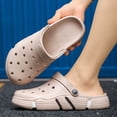 thumbnail image 2 of Rokment Womens Mens Garden Clogs Shoes With Back Straps Unisex Gardening Slip on Work Nuring Sandals Beach Outdoor Water Slippers Comfortable Casual Khaki Size 10, 2 of 5