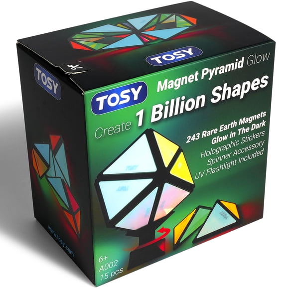 Pirámide magnética TOSY Magnet Pyramid Glow con 243 imanes