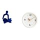 thumbnail image 1 of Escultura De Figura De Pensador Abstracto, Reloj De Pared Moderno Con Números Silenciosos, Adorno Decorativo Para Oficina, Bar, Boda, Hogar, Sala De Estudio., 1 of 8