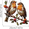 thumbnail image 3 of Beautynvta Stained Glass Bird Suncatcher - Pair of Robins on Branch with Red Berries Window Hanging Decor for Home Garden Patio, Bird Lover Gift, 3 of 6