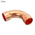 thumbnail image 3 of Uxcell 0.75" ID Elbow Copper Pipe Fitting 3 Pack 90 Degree Long Turn Pressure Connector Sweat Solder Welding Connection for Water HVAC Plumbing, 3 of 5