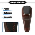 thumbnail image 3 of Unique Bargains Gear Shift Knob for Toyota 4Runner 2012-2021 Faux Leather Plastic Mahogany Pattern Black Brown, 3 of 6