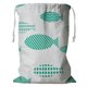 thumbnail image 1 of ABPHQTO Cesta de almacenamiento con diferentes peces nadando hacia la izquierda juntos, bolsa para la colada con cordón, 45x60 cm, 1 of 3