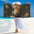 thumbnail image 5 of Sikiie Palatial Style Flower Rabbit Beach Towel for Women Men, Pool Bath Beach Camping Beach Towel Adult Blanket for Travel Swim 27.5"x 55", 5 of 6