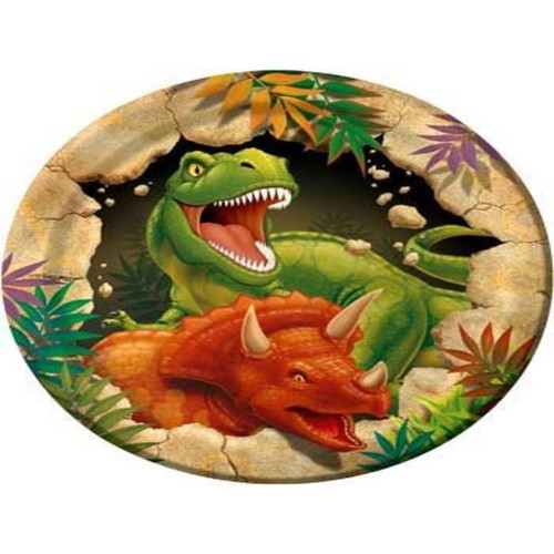 DINOSAUR ADVENTURE CAKE PLATES (8PACK)