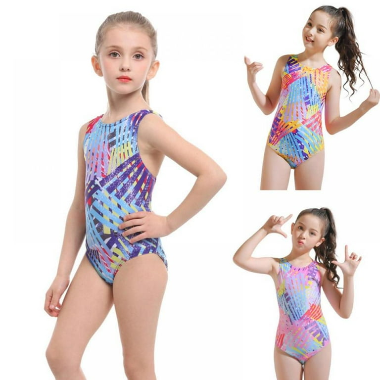 GYRATEDREAM Teen Girls One-Piece Sporty Swimsuit Swimwear Quick