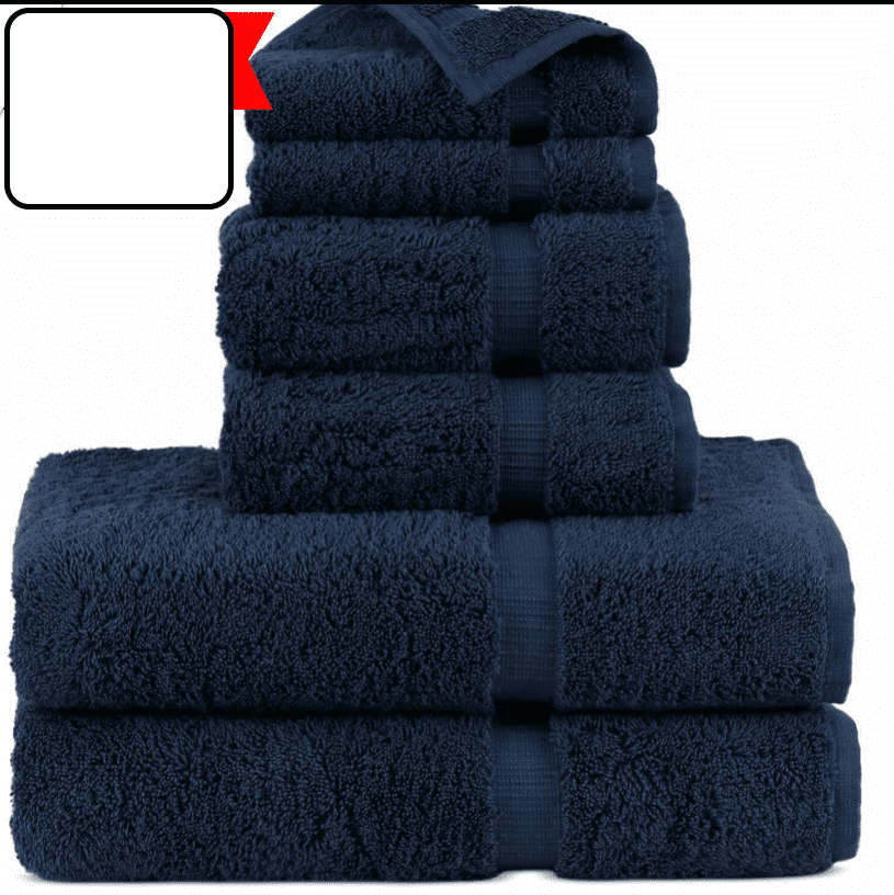 SPRINGFIELD LINEN Premium 100% Cotton Soft-Bath Towels 27"X54"  SET OF 6 Pieces 