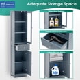 thumbnail image 5 of Ivinta 60.1 inch Bathroom Storage Cabinet, Floor Standing Organizer Cabinet, Slim Bathroom Tower Cabinet, 5 of 9
