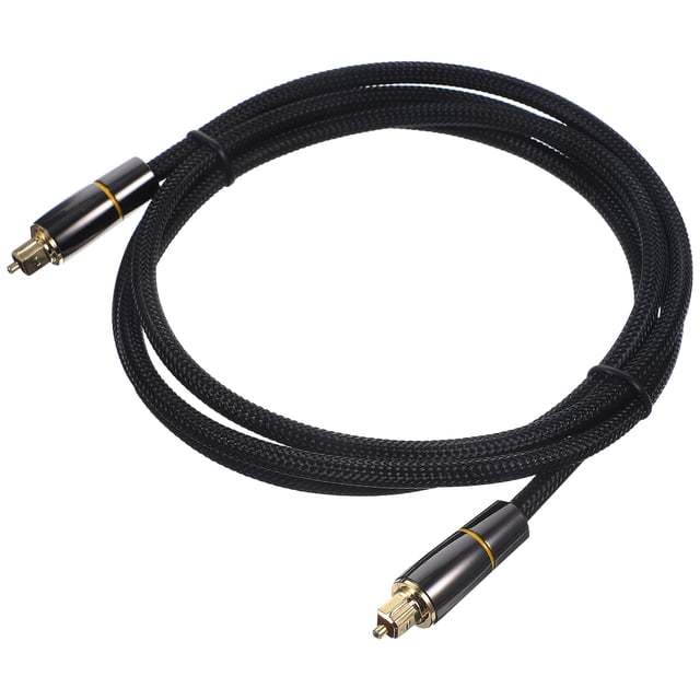 Raindrops Optical Cable for Game Console Optical Audio Cable Black Zinc Alloy for Amplifiers 1Set