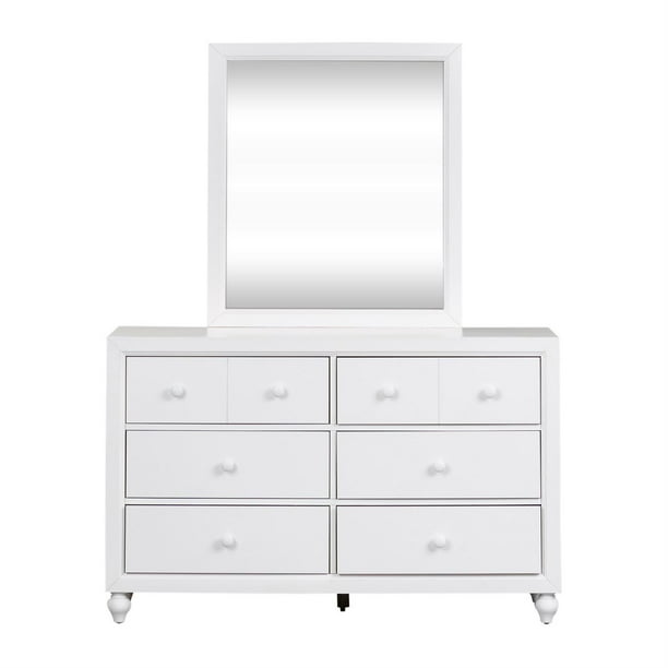 White Finish Combo Dresser Mirror Cottage View 523 Ybr Liberty Furniture Walmart Com Walmart Com