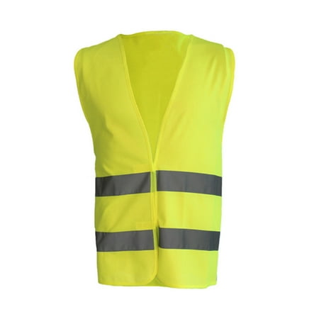 

Tomfoto Reflective Vest High Visibility Breathable Work Safety Reflective Cloth Yellow for Night Running Road Construction Site