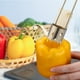 thumbnail image 5 of Descorazonador de frutas y verduras de acero inoxidable | Herramienta multiusos para deshuesar manzanas, pimientos y melón amargo | Aparato de cocina ergonómico para descorazonar y preparar, 5 of 5