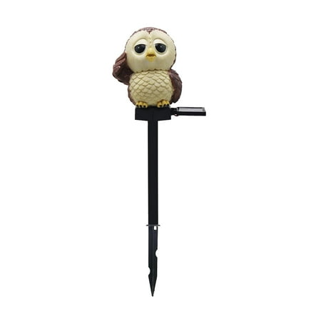 

huntermoon Solar Lawn Light Garden Decoration Cartoon Owl Plastic 42x9cm IP65 Multicolor Resin