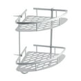 thumbnail image 1 of Aluminum Shower Caddy Shelf, Dual Tier Bathroom Corner Rack, Towel Holder For Storage, 1 of 8