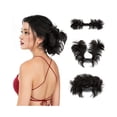 thumbnail image 1 of Synthetic Messy Bun Hair Piece Short Natural Straight Side Comb Clip in Ponytail Extension, 1 of 7
