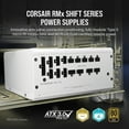 thumbnail image 2 of CORSAIR RM850x Shift Fully Modular ATX Power Supply - 80 Plus Gold - ATX 3.0 - PCIe 5.0 - Zero RPM - Modular Side Interface - White, 2 of 5