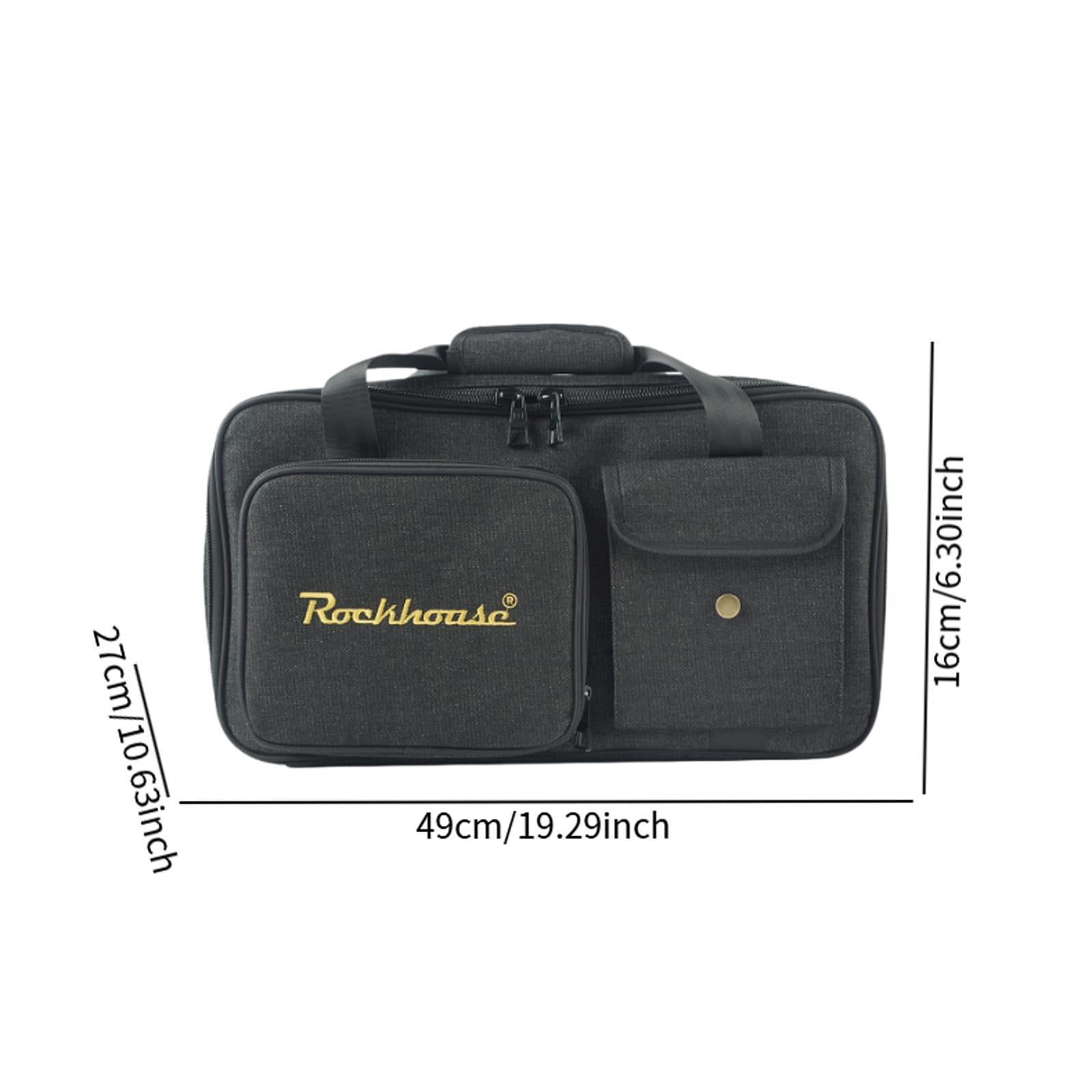 EHJRE Electric Guitar Pedals Storage Bag Scratch Resistant Organizer Multieffects Case M