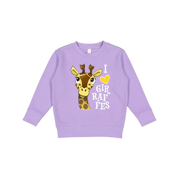 Inktastic I Love Giraffes Toddler Sweatshirt