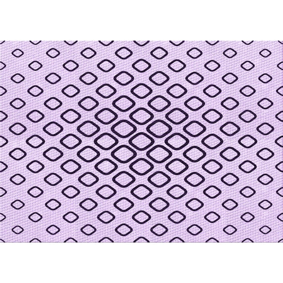 Ahgly Company Machine Washable Indoor Rectangle Transitional Purple Flower Purple Area Rugs, 2' x 5'
