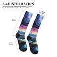 thumbnail image 2 of Lsque Fantasy Landscape Starry Night Pattern Sport Compression Socks for Men & Women 15-20 mmHg Knee High Nurse Pregnant Running Medical and Travel Athletic, 2 of 6