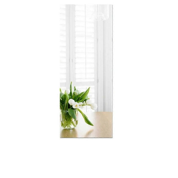 Wall Mounted Full Length Mirror: 15" x 48" Acrylic Design for Makeup & Decor