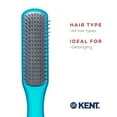 thumbnail image 6 of Kent AHGLO01 Airhedz Glo Half Round Narrow Detangling Hair Brush - 9 Row Ionic Anti Static Non Scratch Long Nylon Bristle Great for Detangling and Smoothing Medium to Long Length Hair, 6 of 18