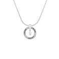 thumbnail image 2 of Delight Jewelry April - Clear Crystal Bicone Laugh Ring Charm Necklace, 18", 2 of 4