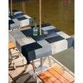 thumbnail image 2 of Fsddascl Vintage Oil Painting Outdoor Tablecloth - 54x54 Inch Square Dining Table Cover, Farmhhouse Blue Black Beige Ombre Waterproof Outdoor Table Cloth with Umbrella Hole & Zipper for Picnic/Patio, 2 of 7