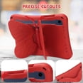 thumbnail image 4 of Butterfly Kids Case for Samsung Galaxy Tab S9 FE 5G 10.9"/ S9/ S8/ S7 11", Galaxy Tab A9+ Plus Case, Soft EVA Rotating Stand Lightweight Shockprof Kids Friendly Case Cover,Red, 4 of 6