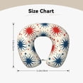 thumbnail image 3 of U-Shaped Pillow 11.8×9.8in With Pillow Core Comfortable Soft Invisible Zipper For Daily Travel Driving Office Independence Day Theme Star (5), 3 of 8