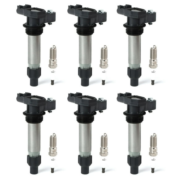 KESSOCCO6PCS UF-569 ignition coil kit&41-109 iridium spark plugs - compatible with 2010-2017 Chevy Equinox, 2012-2020 Impala, 2007-2015 GMC Acadia, Cadillac ATS/CTS 3.0L 3.2L 3.6L C1555