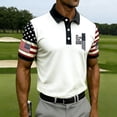 thumbnail image 3 of OIOLOYJM 250th Anniversary Shirts for Men Casual American Flag Lightweight Polo Shirts Holiday Regular Fit Short Sleeve Golf Shirts Dressy Formal Pullover Tops M, 3 of 3