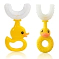thumbnail image 1 of Seitruly Paquete de 2 cepillos de en forma de U para niños pequeños, cepillos de limpieza de 360 ​​grados con mango, cuidado de la cuidado de los oídos, 1 of 6