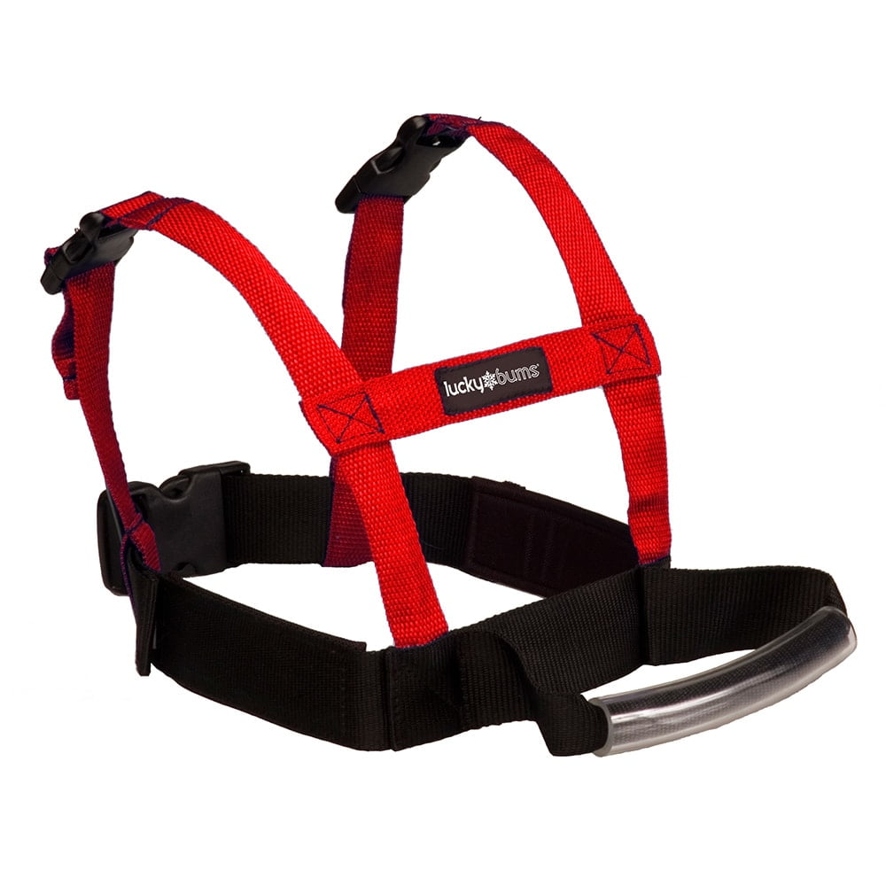 Lucky Bums Grip N Guide Kids Beginner Ski Training Harness, Red by Lucky Bums